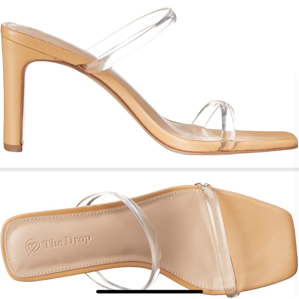 NEW The Drop Avery Square Toe Two Strap Hell